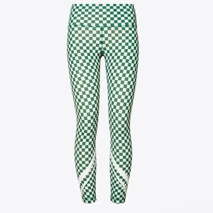 TORY SPORT HIGH-RISE PRINTED SCULPT COMPRESSION CHEVRON 7/8 LEGGINGS